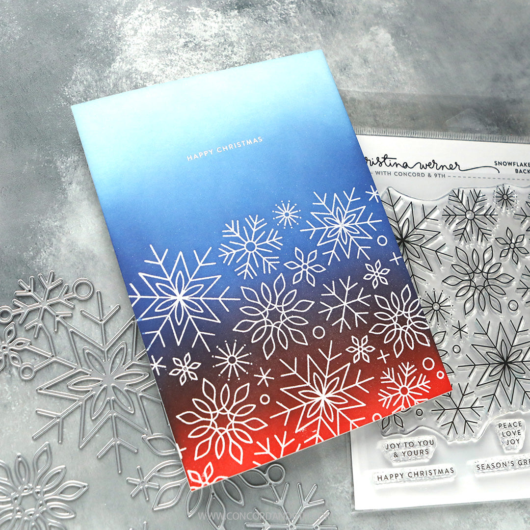 Snowflake Season Easy Repeat Background Stamp
