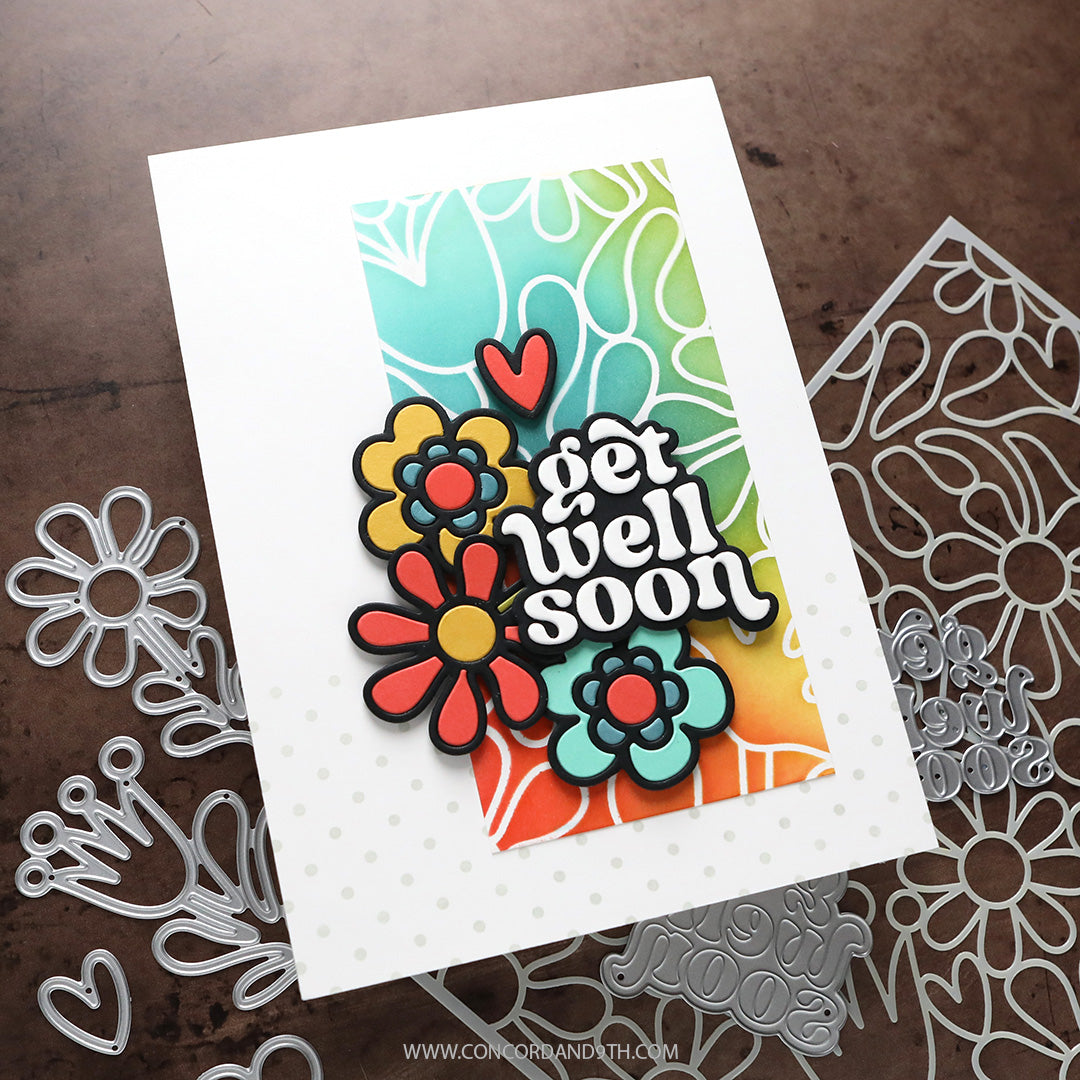 Retro Flowers Dies