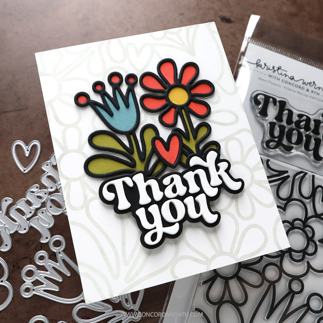Retro Flowers Stamp Set