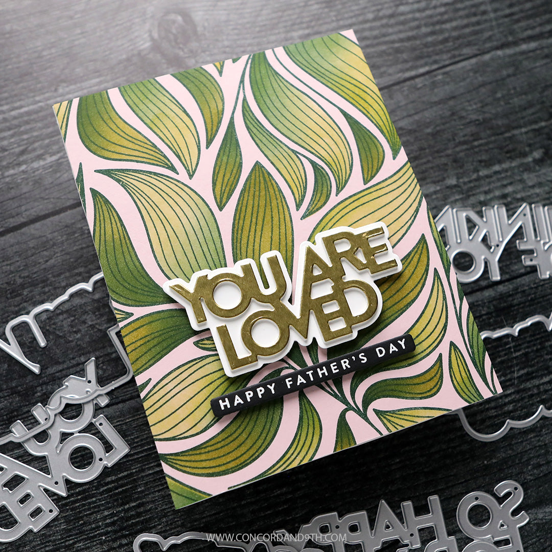 Long Line Leaves Stencil Pack