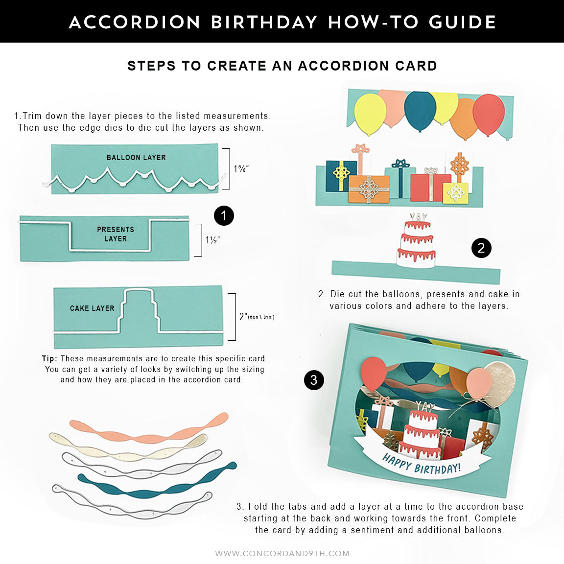 Accordion Birthday Stamp Set