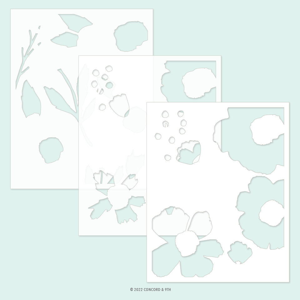 Cottage Garden Stencil Pack