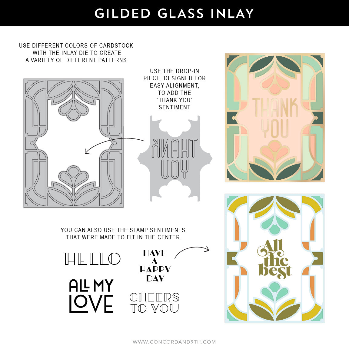 Gilded Glass Stamp Set