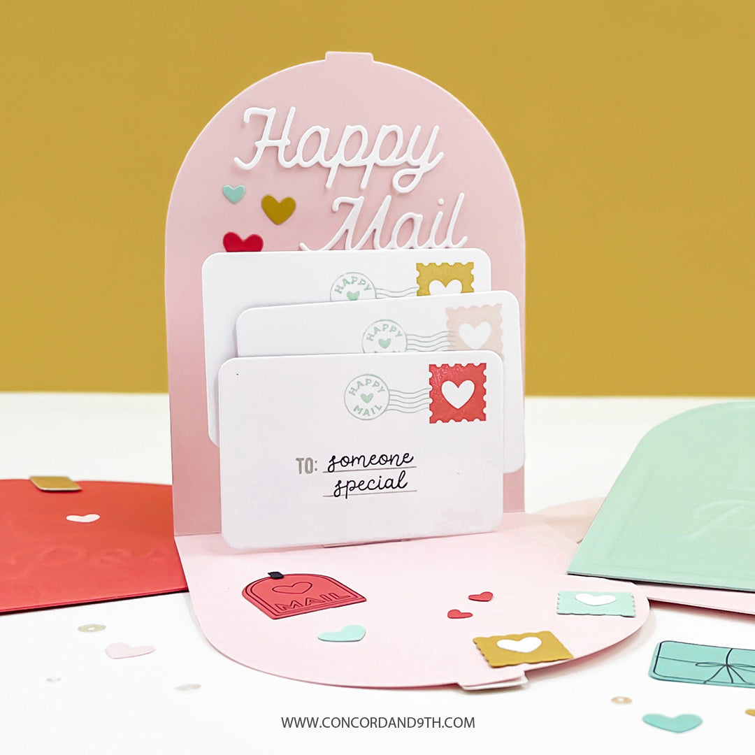 Happy Mail Embossing Folder