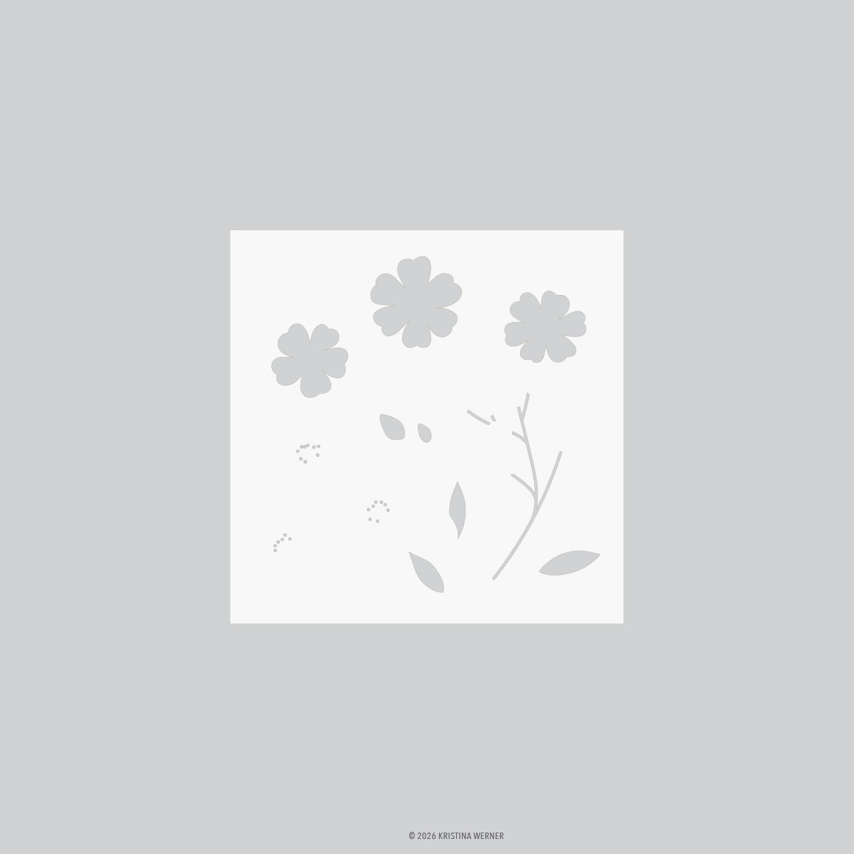 Spring Stem Stencil