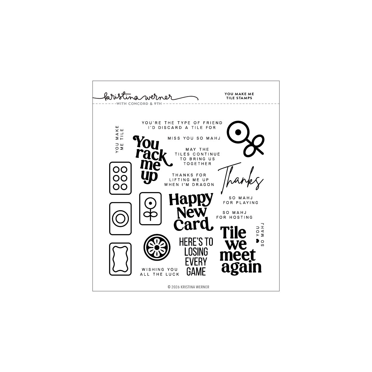 You Make Me Tile Stamp Set