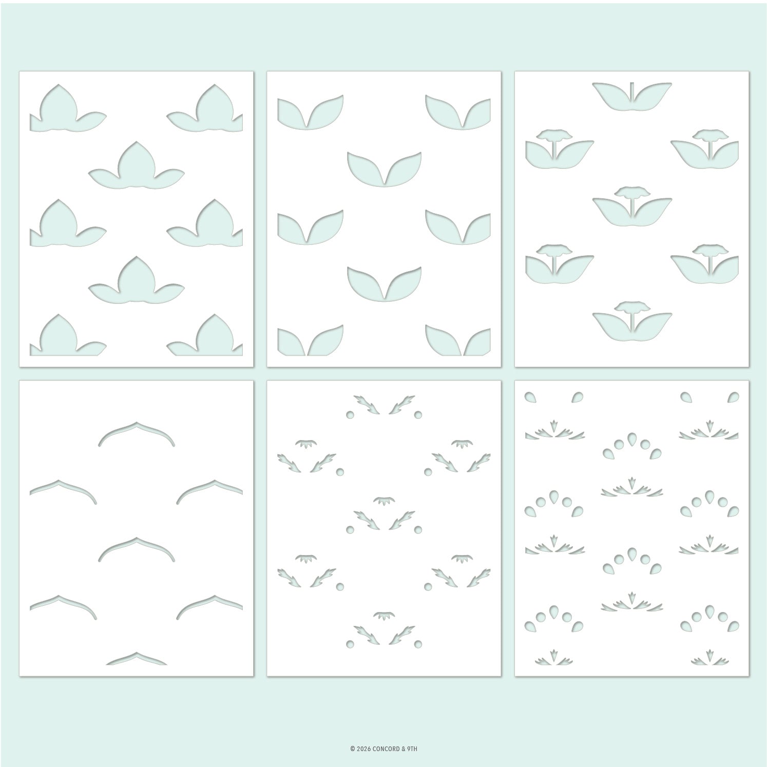 Layered Lotus Stencil Pack