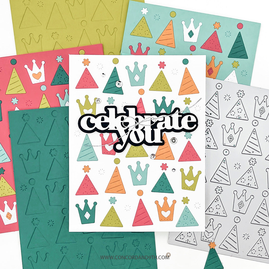 LAST CHANCE: Party Hats Inlay Die
