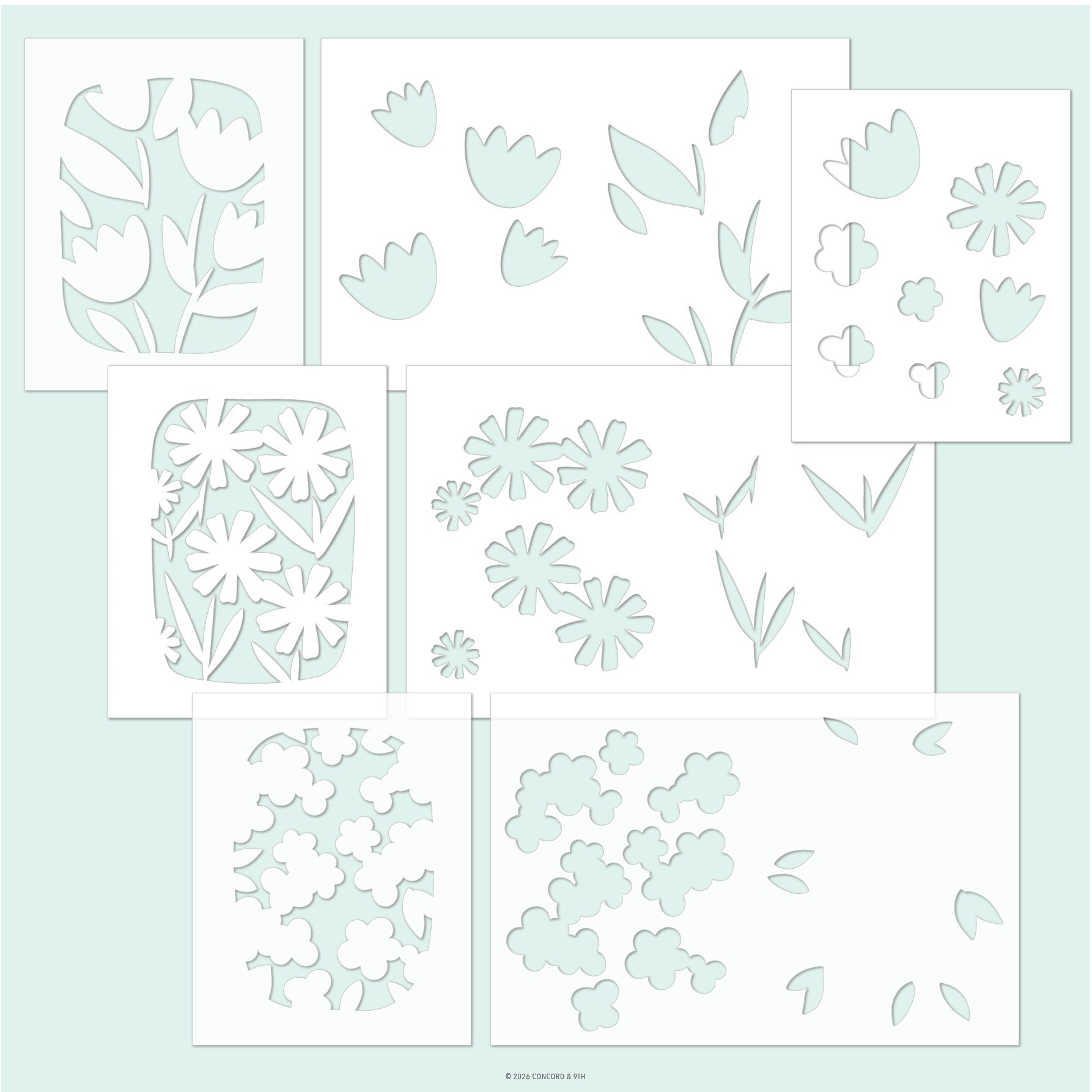 Petal Portraits Stencil Pack