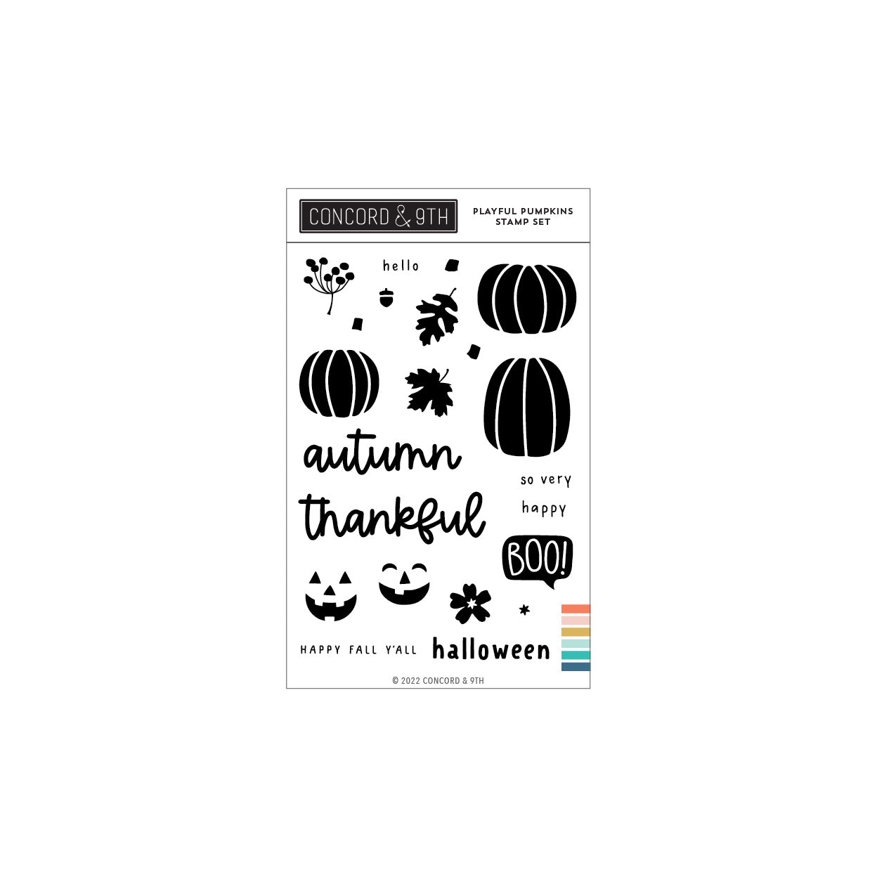Juego de sellos de calabazas divertidas