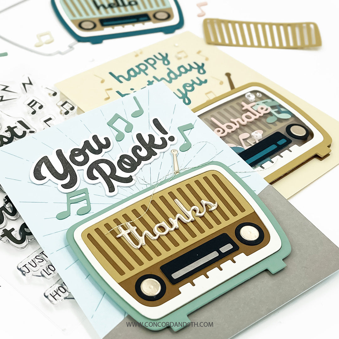 Retro Radio Stamp Set