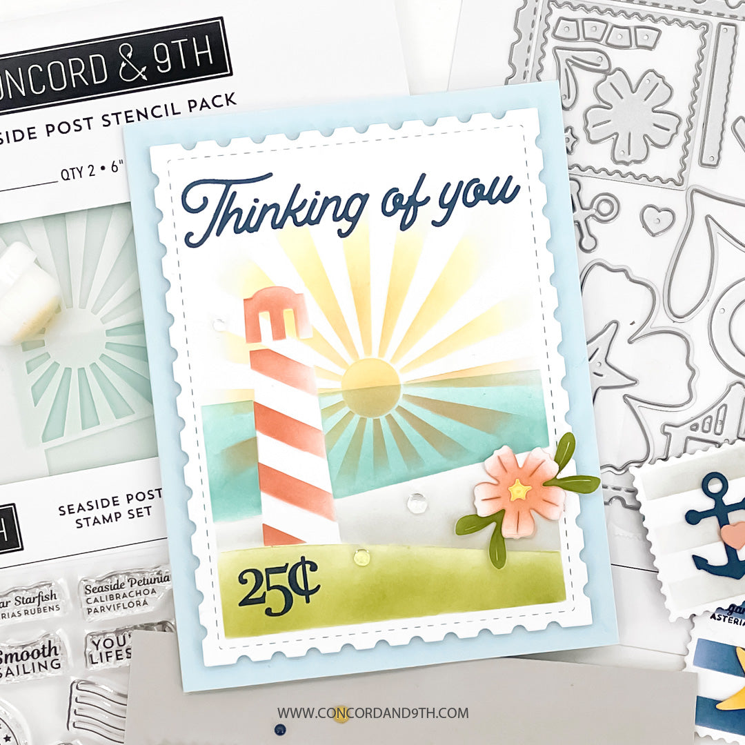Juego de sellos postales Seaside
