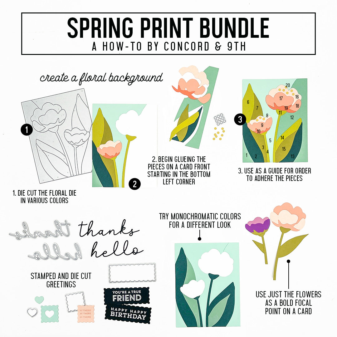 LAST CHANCE: Spring Print Sentiments Stamp Set