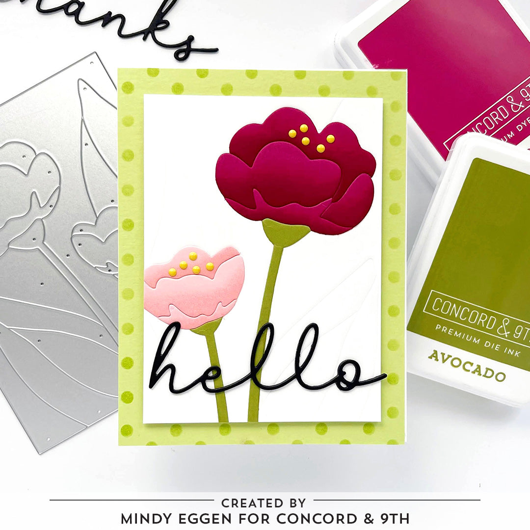 Paquete de plantillas con puntos y flores