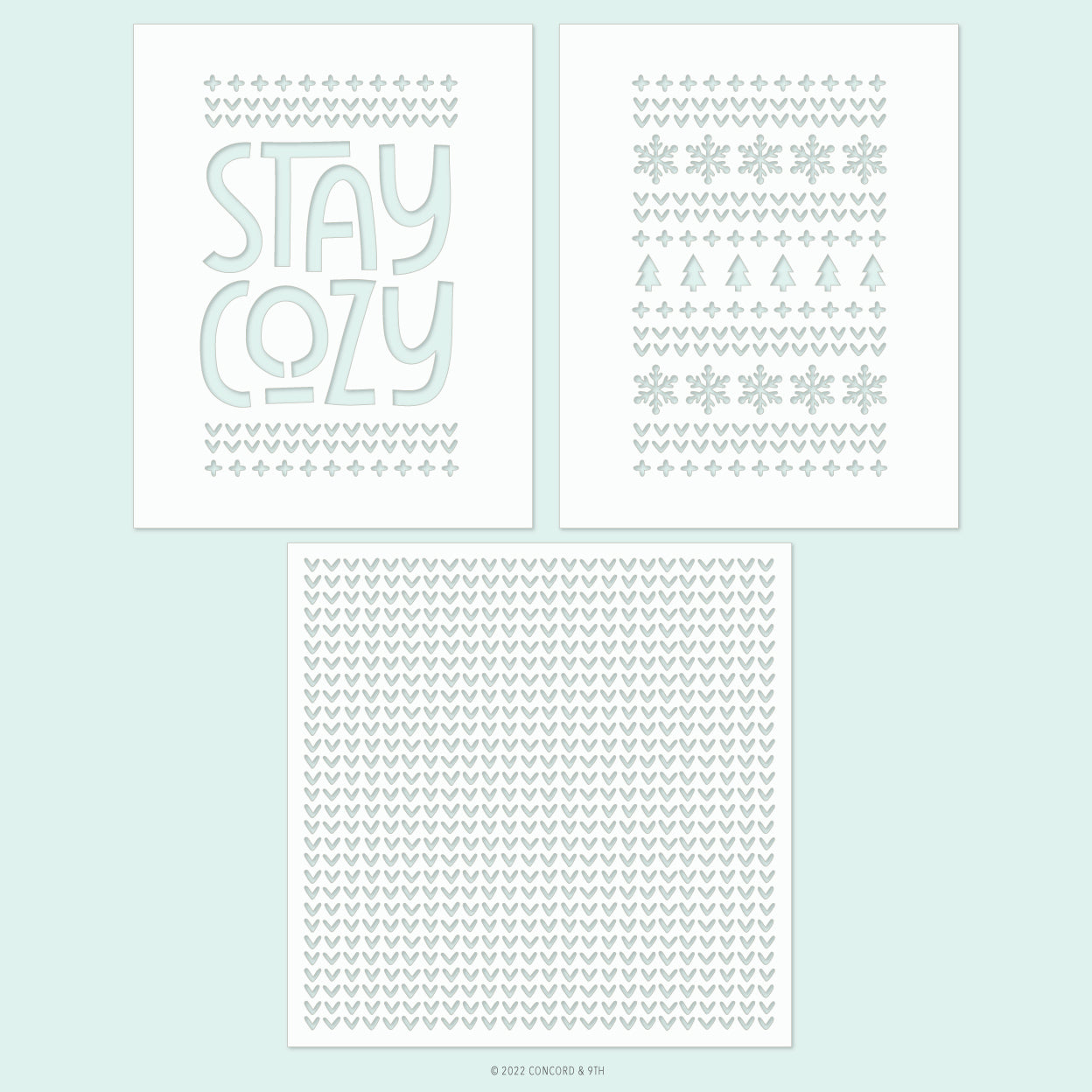 Stay Cozy Stencil Pack