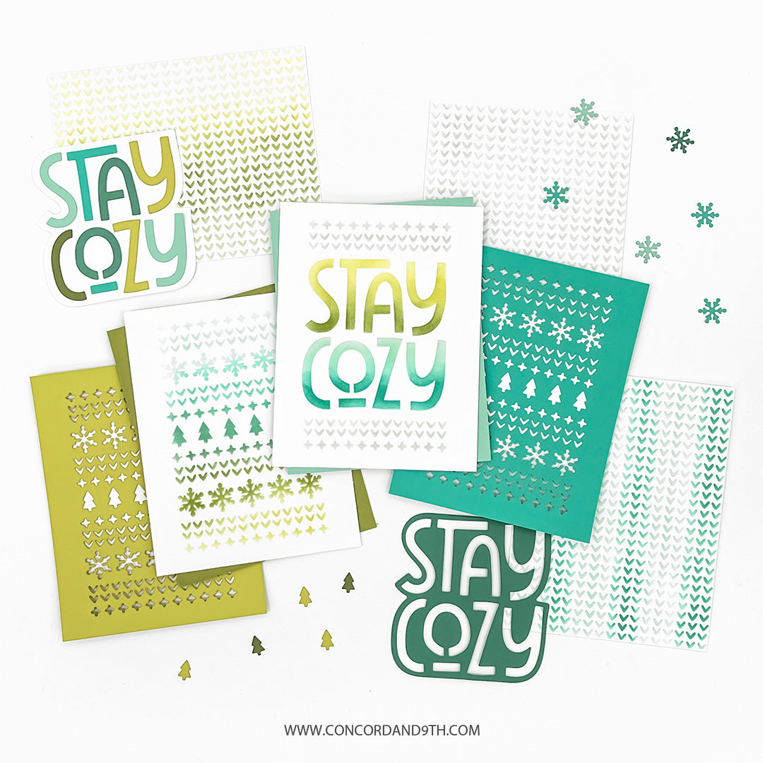 Stay Cozy Stencil Pack