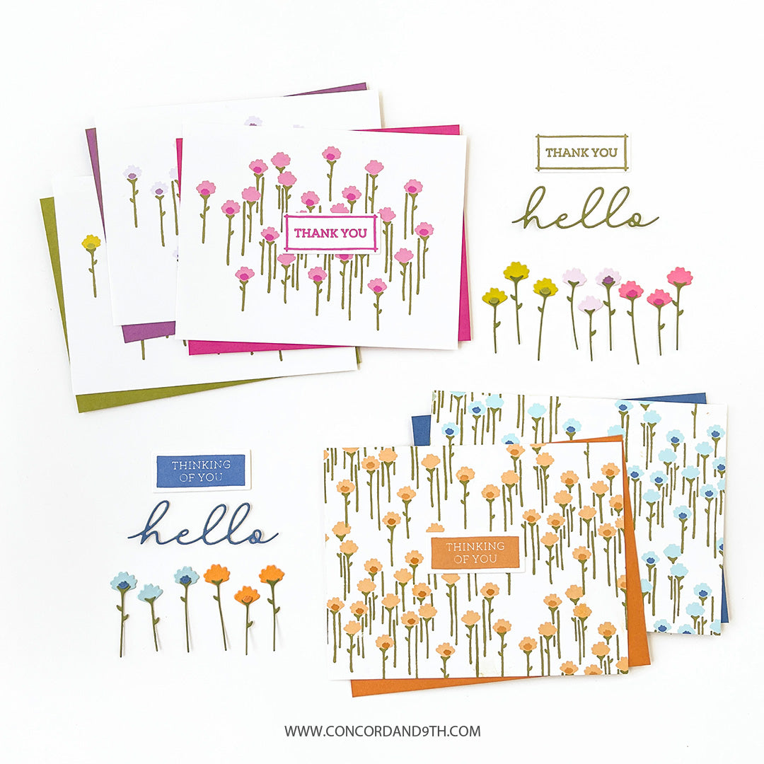 LAST CHANCE: Triple-Step Posy Print Stamp Set