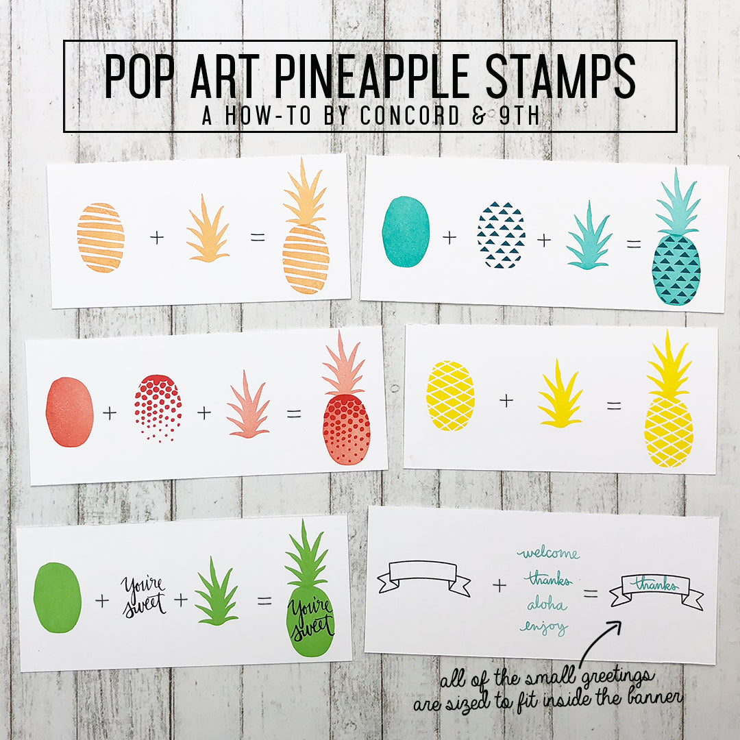 Pop Art Pineapple Stamp Set