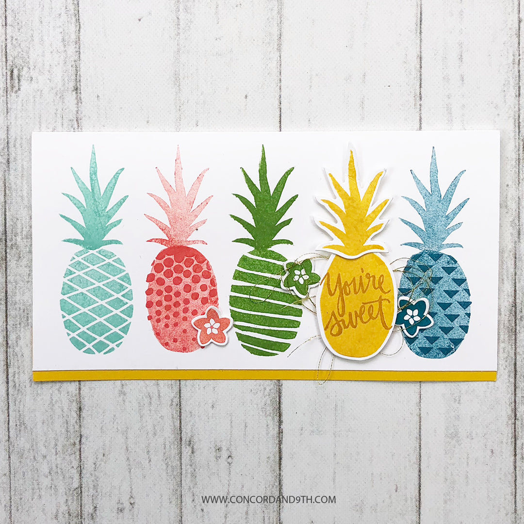 Troqueles de piña en estilo Pop Art