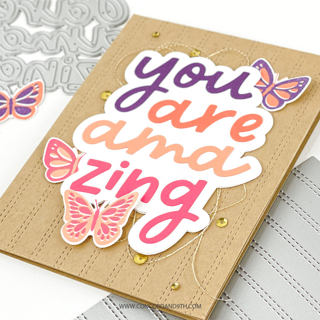 Troquel frontal de tarjeta con doble raya