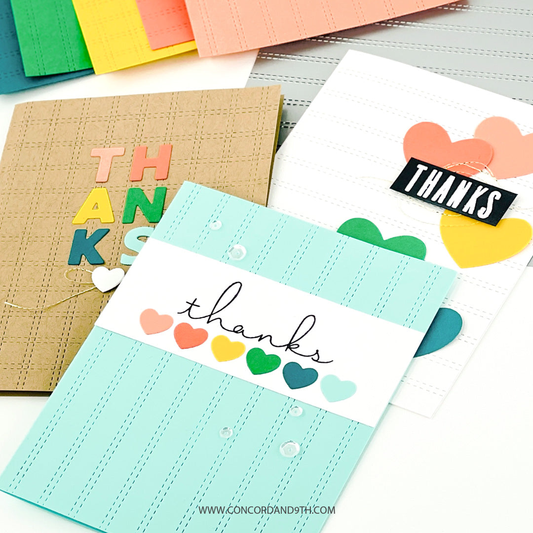 Troquel frontal de tarjeta con doble raya