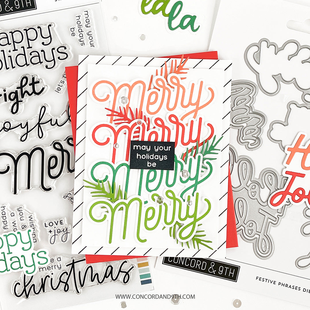 Festive Phrases Dies