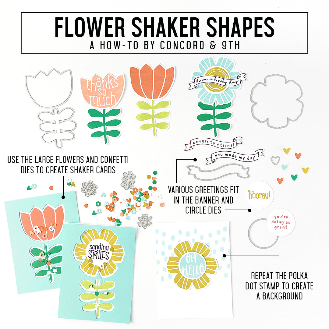 Juego de sellos con formas de flores para hacer cocteleras