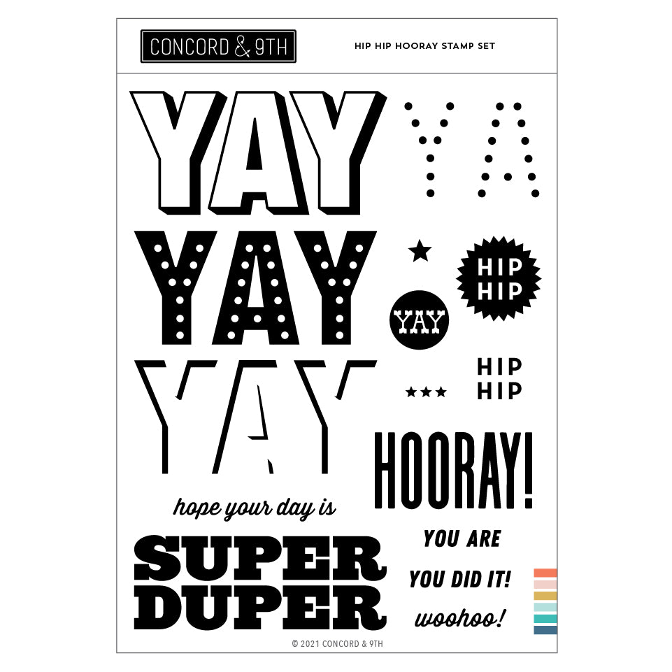 LAST CHANCE: Hip Hip Hooray Stamp Set