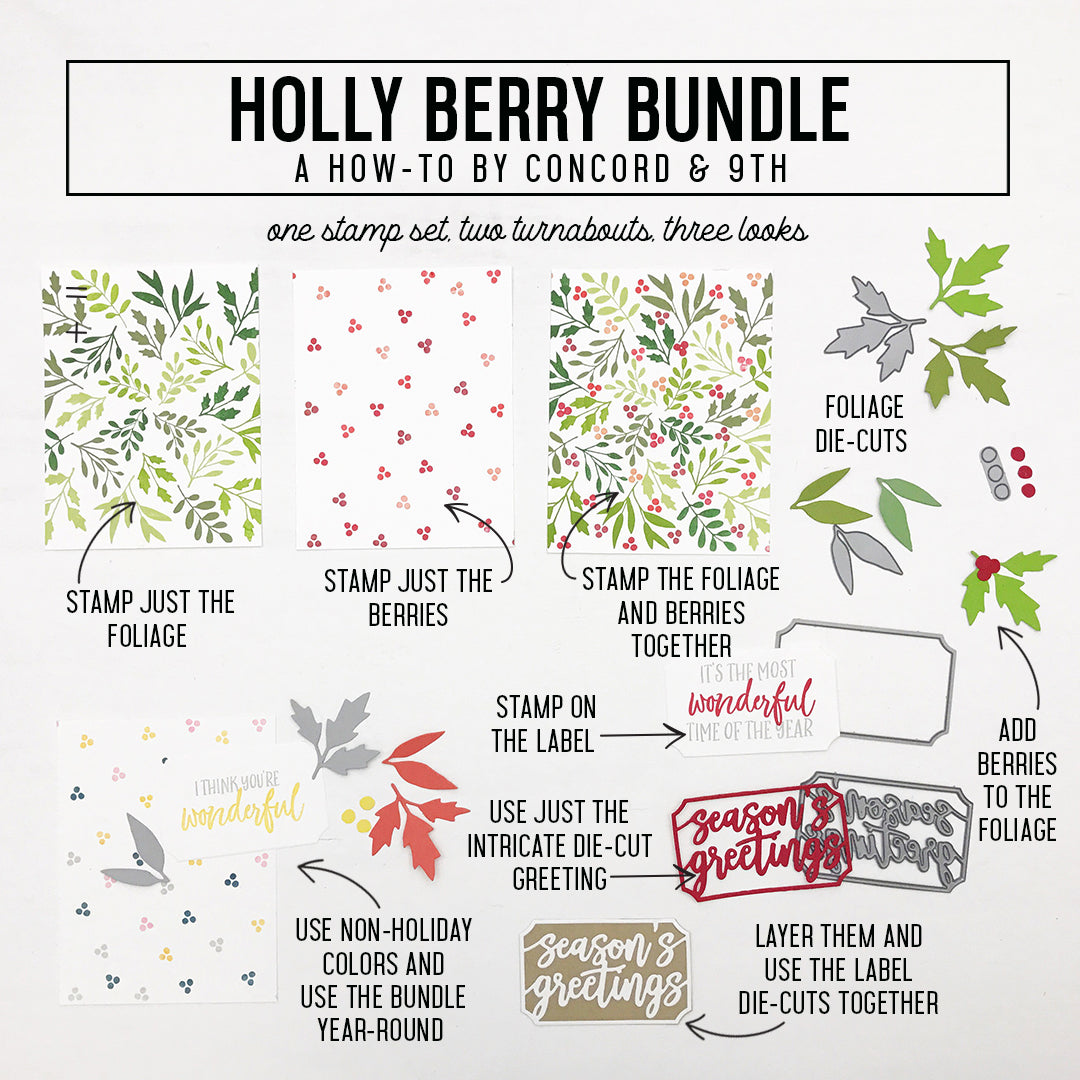 Juego de sellos Holly Berry Turnabout™