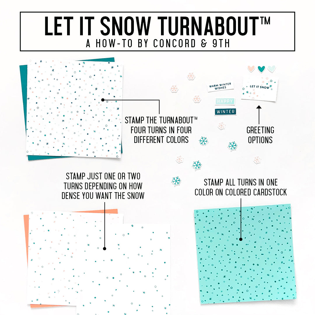 Juego de sellos Let It Snow Turnabout™