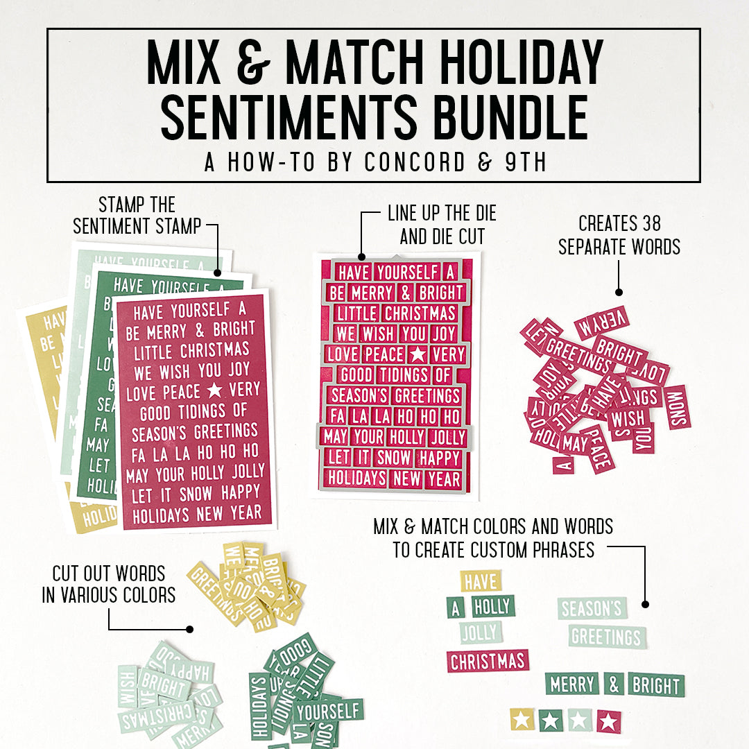 Mix & Match Holiday Sentiments Die