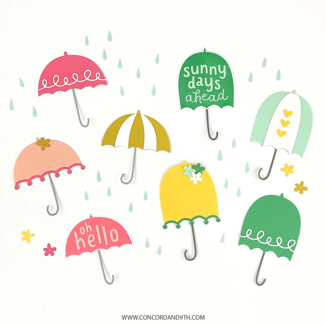 Juego de sellos Rain or Shine
