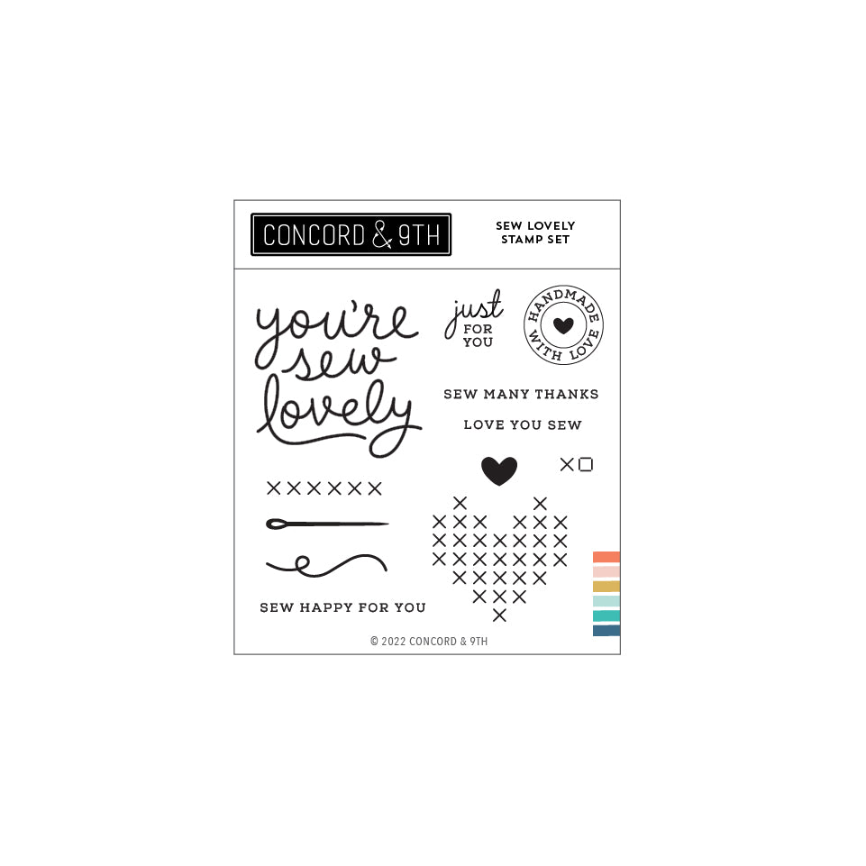 Juego de sellos Sew Lovely