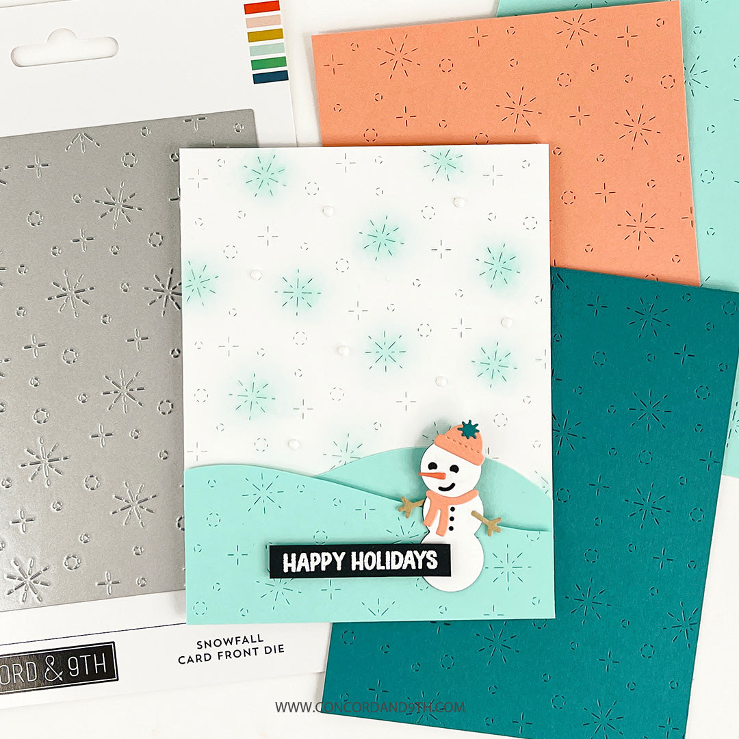 Troquel frontal de tarjeta zSnowfall