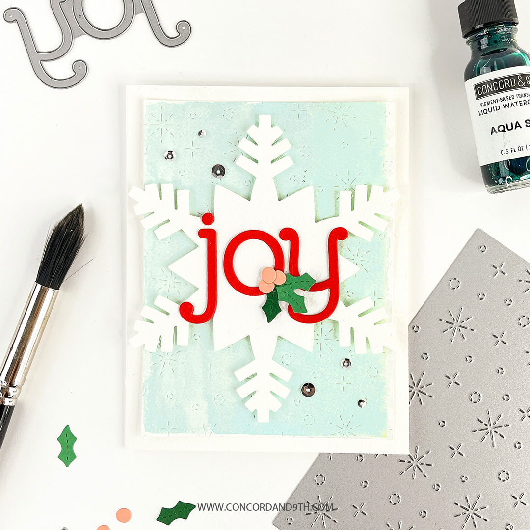 Troquel frontal de tarjeta zSnowfall