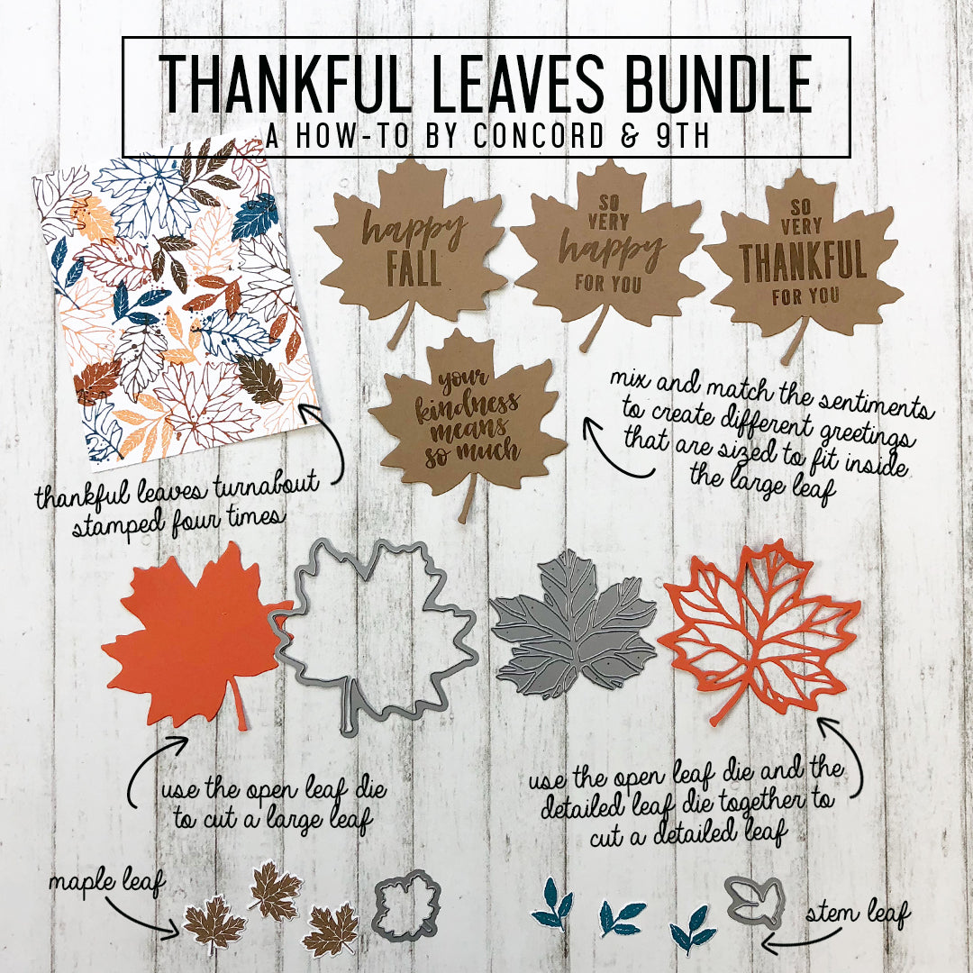 Juego de sellos Turnabout™ de Thankful Leaves