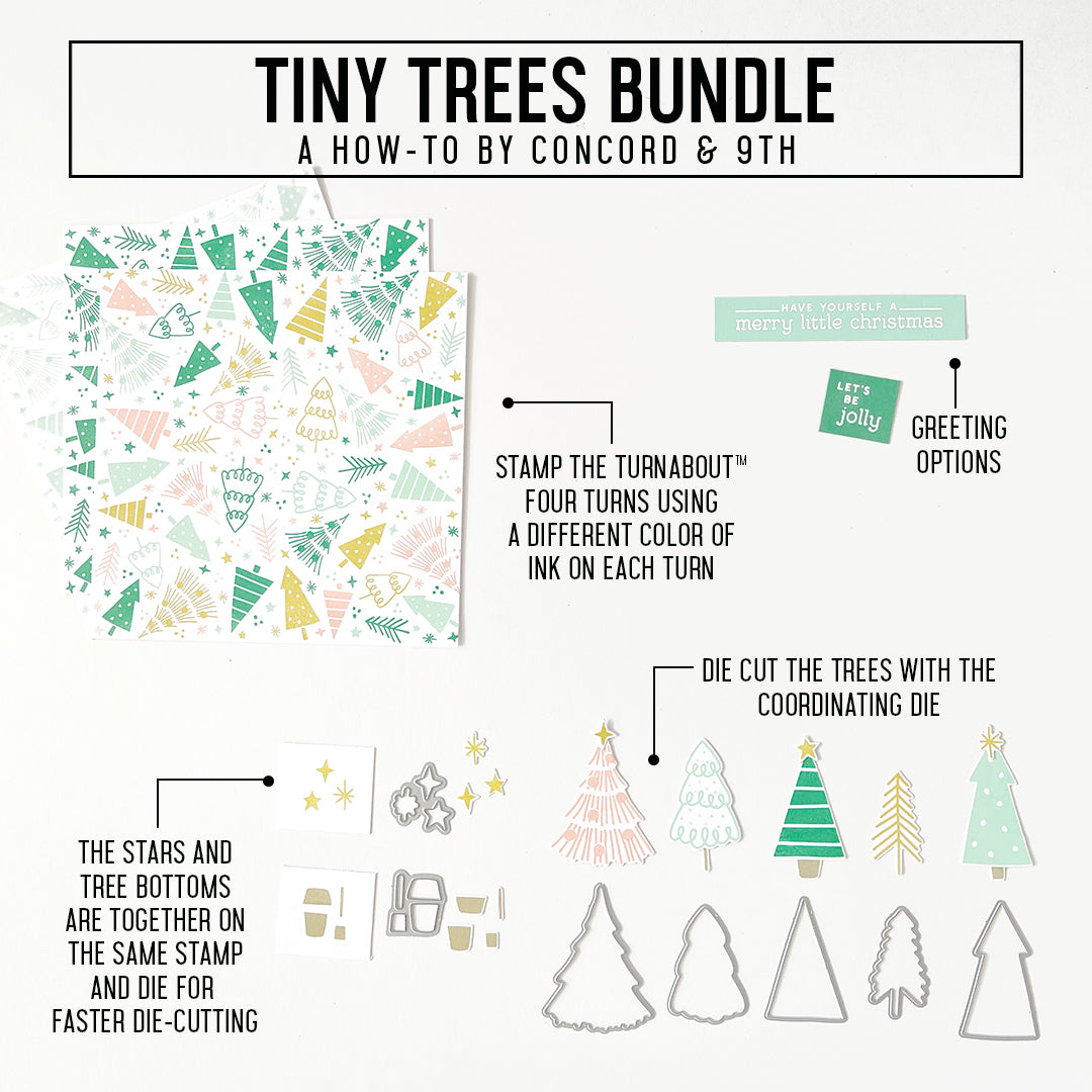 Juego de sellos Tiny Trees Turnabout™