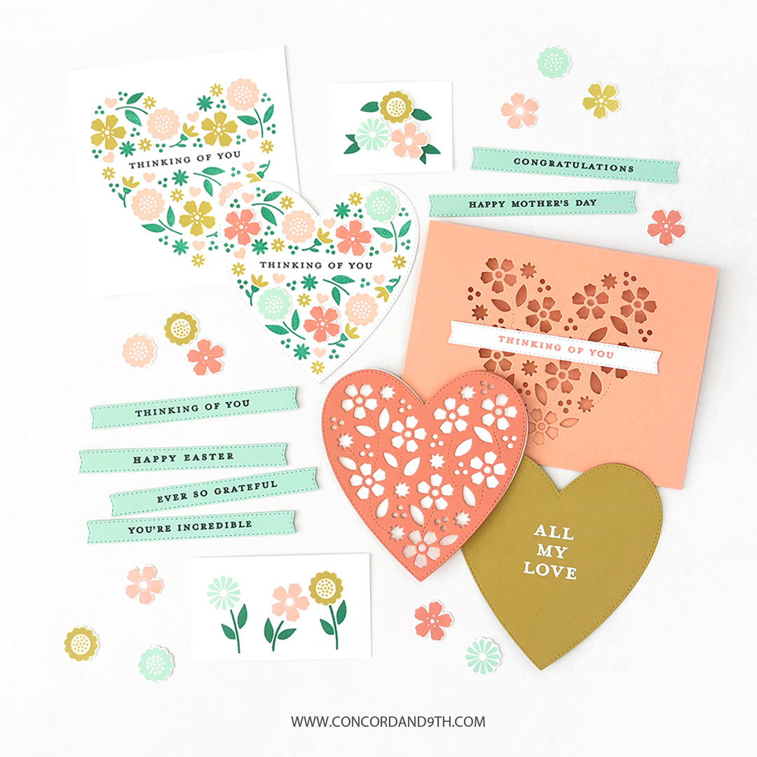 Triple-Step Blooming Heart Dies