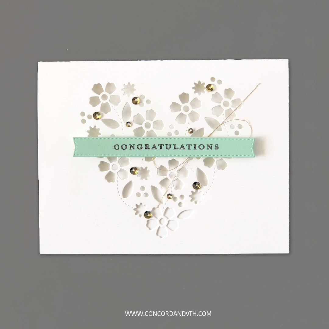 Troqueles de corazón floreciente de tres pasos