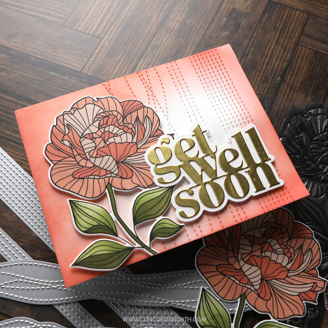 Long Line Roses Stamp Set