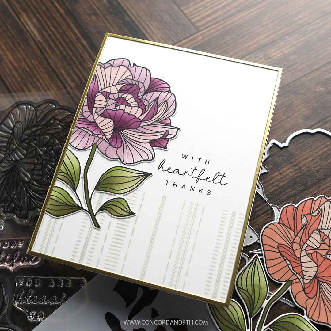 Long Line Roses Stamp Set