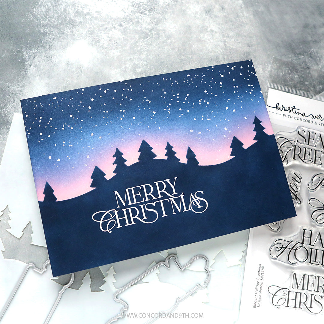 Elegant Holiday Greetings Stamp Set