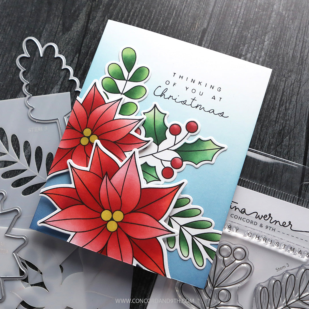 Winter Greenery Stencil Pack