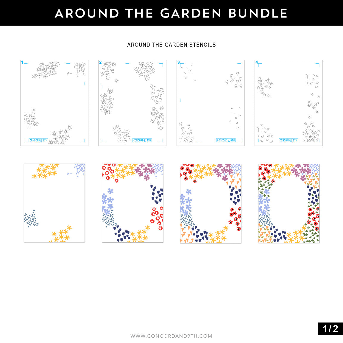 Around the Garden Stencil Pack