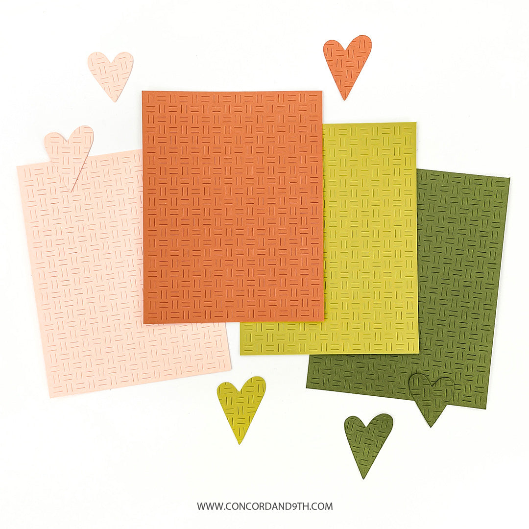 Basket Weave Card Front Die