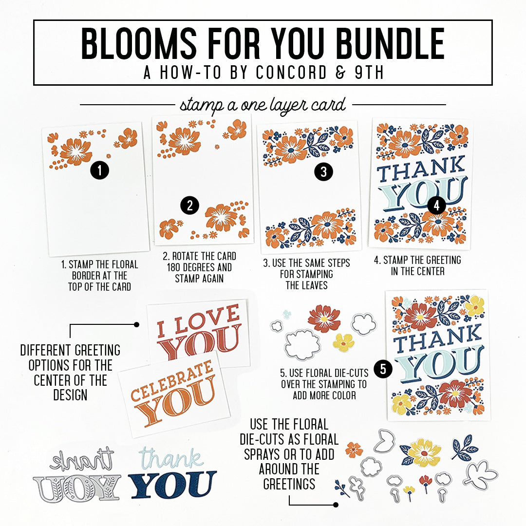 Juego de sellos Blooms for You