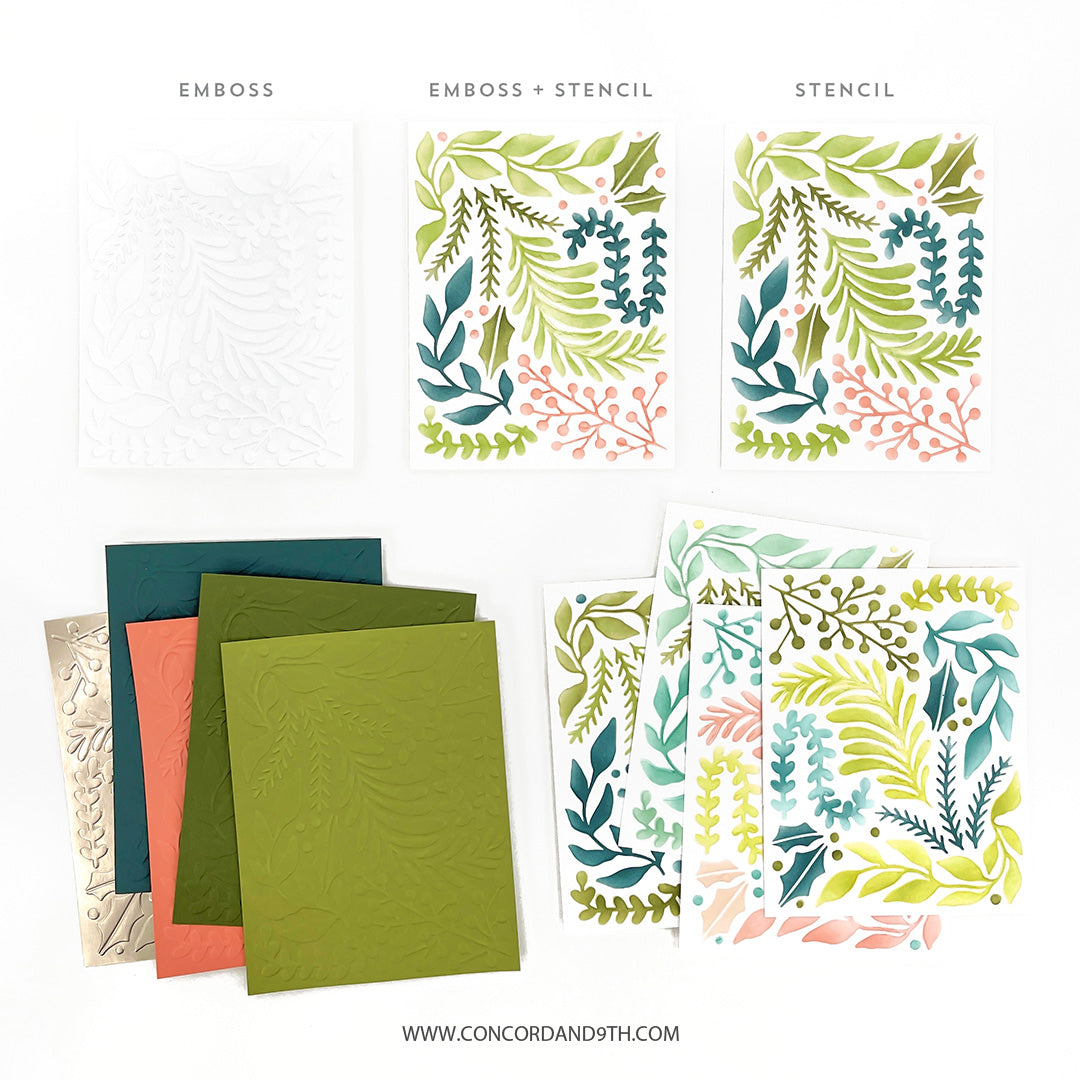 Holiday Sprigs Embossing Folder