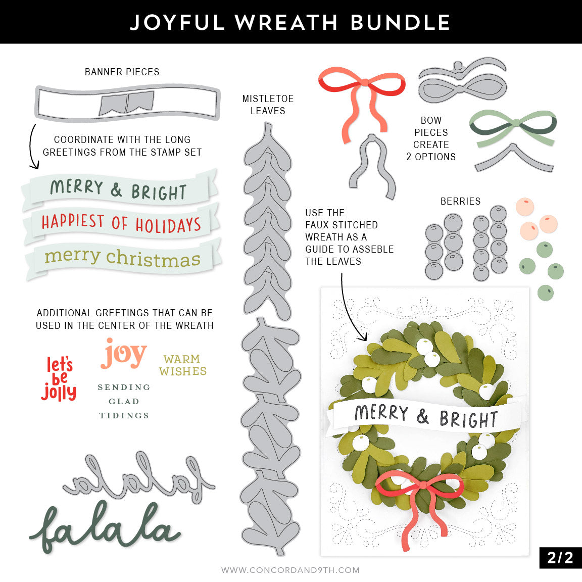 Joyful Wreath Dies