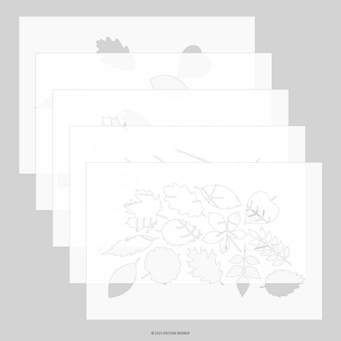 Thankful Leaves Stencil Pack
