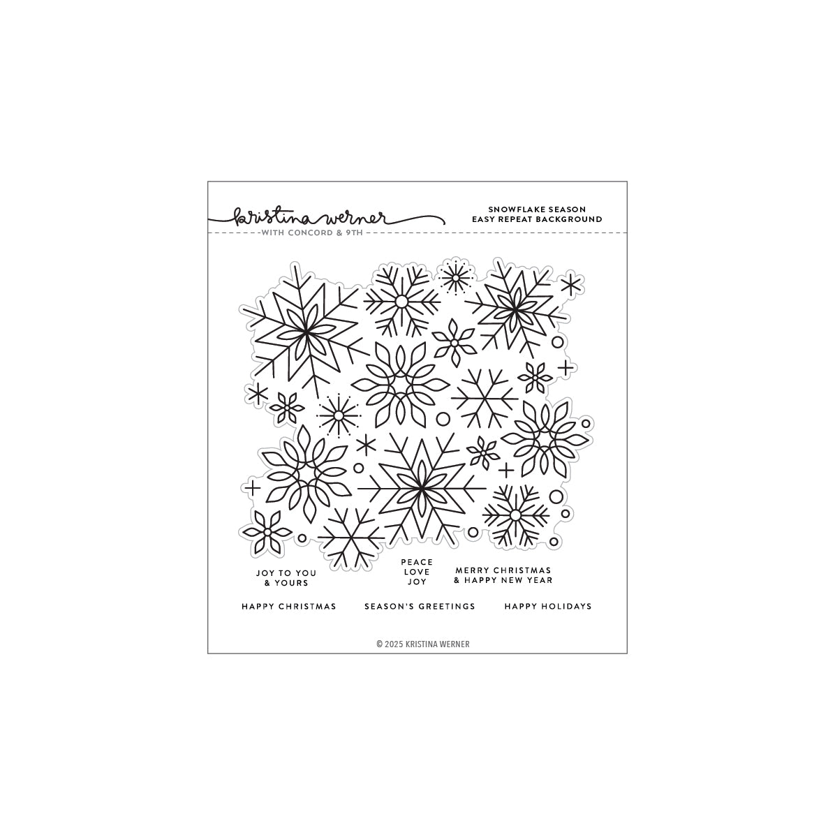 Snowflake Season Easy Repeat Background Stamp